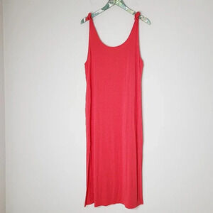 & Other Stories Red Knot Shoulder Midi Dress 10
